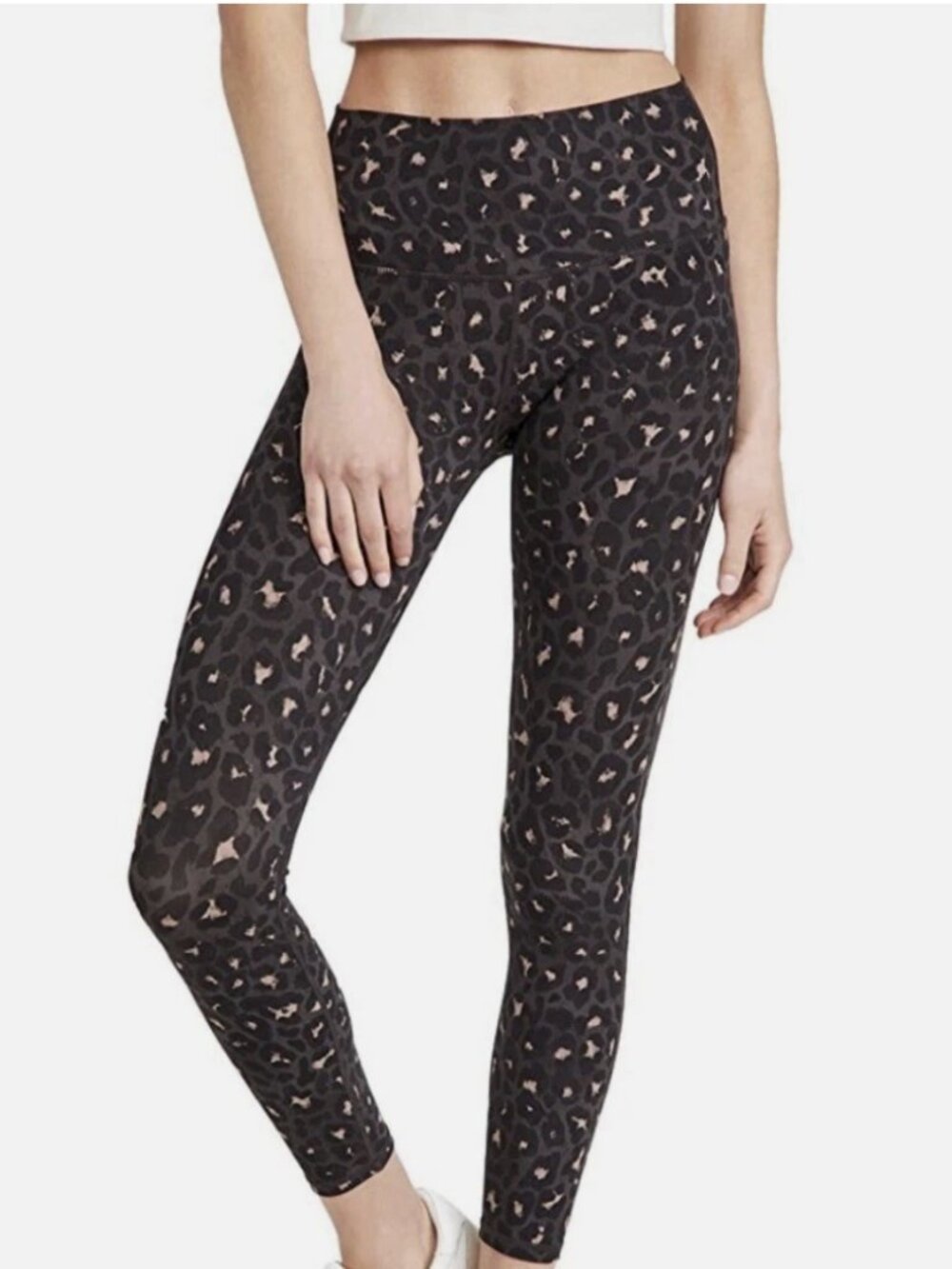 Varley Free Soft High Waist Leopard Print Athletic Leggings Sz S